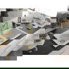 Mexen Mario Chiuvetă de granit cu 2 compartimente și baterie de bucătărie Duero, Albă - 6504-20-671600-50