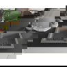 Chiuvetă granit Mexen Mario cu 2 compartimente și baterie de bucătărie Duero, gri - 6504-71-671600-70-B