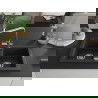 Mexen Mario 2-medencés gránit mosogató konyhai csapteleppel Duero, Fekete/Fém ezüst - 6504-73-671600-00