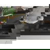 Mexen Mario 2-medencés gránit mosogató konyhai csapteleppel Duero, Fekete/Fém arany - 6504-75-671600-50-B