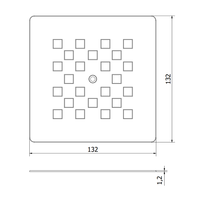 Mexen Stone+ mască pentru cadă de duș, inox - 44910001