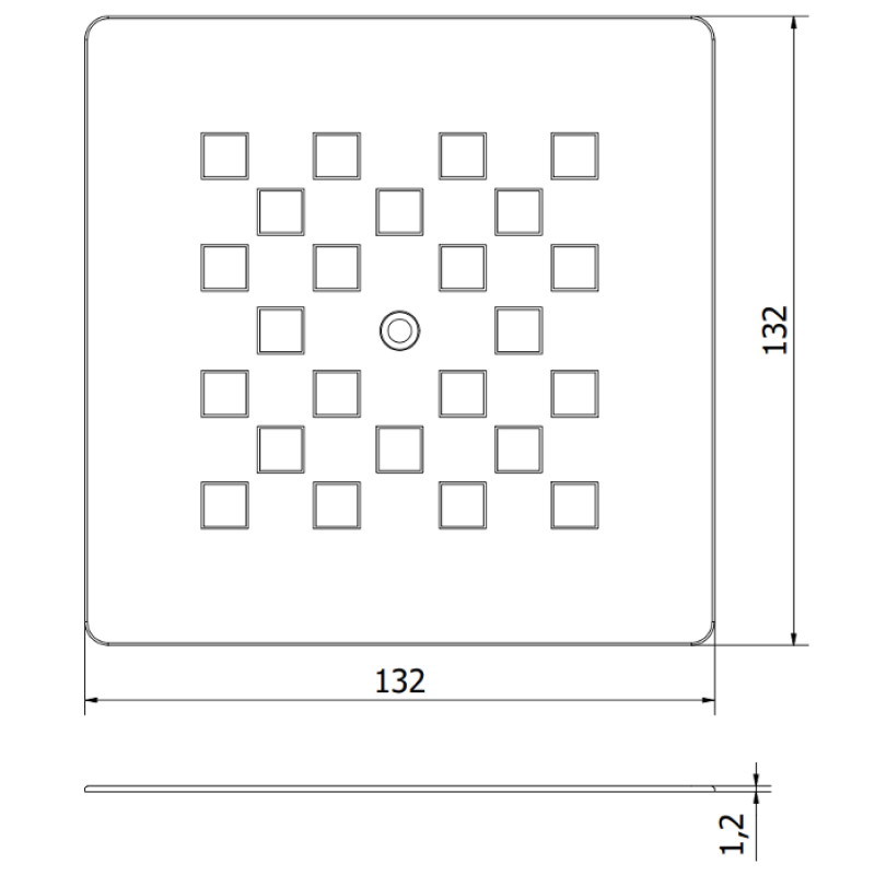 Mexen Stone+ mască pentru duș, inox - 44910001