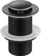 Mexen dop de chiuvetă clic-clac mic rotund, negru - 79915-70