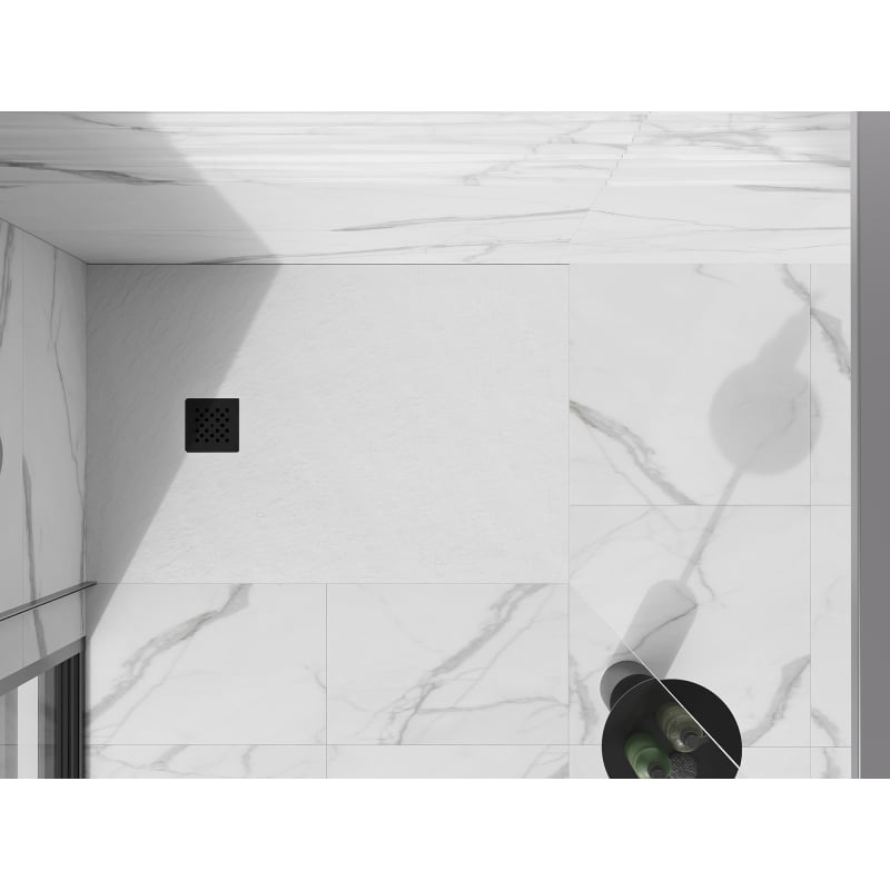 Mexen Stone+ zuhanytálca burkolat, fekete - 44910070