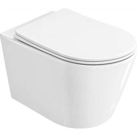 Mexen Rico 2.0 vas wc Rimless Tornado cu capac coborâre lentă slim, duroplast, alb lucios - 3072L4000T