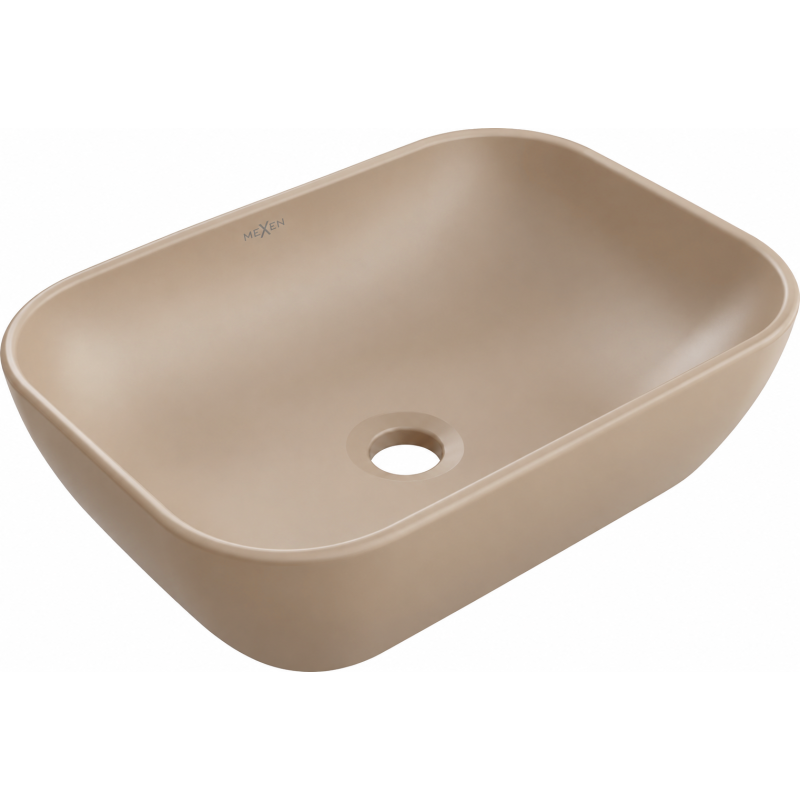 Mexen Rita 45 x 32 cm-es munkalapra helyezhető mosdó, cappuccino matt - 21084564