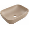 Mexen Rita 45 x 32 cm-es munkalapra helyezhető mosdó, cappuccino matt - 21084564