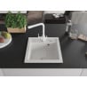 Mexen Vito chiuvetă de bucătărie din granit cu 1 cameră și baterie de bucătărie Duero, alb - 6503-20-671600-20