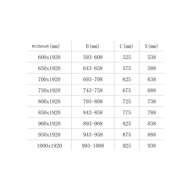 Mexen Pretoria nyíló zuhanyajtó 80 cm, átlátszó, fekete - 852-080-000-70-00