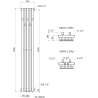 Mexen Flux radiator decorativ de baie 1500 x 240 mm, 450 W, negru - W127-1500-240-00-70