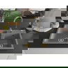 Mexen Tomas Chiuvetă de granit cu 2 compartimente 800 x 500 mm, gri, sifon Auriu - 6516802000-71-G