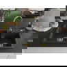 Mexen Tomas Chiuvetă de granit cu 2 compartimente 800 x 500 mm, Neagră/Auriu metalic, sifon Auriu - 6516802000-75-G