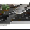 Mexen Tomas Chiuvetă de granit cu 2 compartimente 800 x 500 mm, Neagră, sifon Auriu - 6516802000-77-G