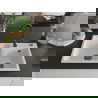 Mexen Tomas Chiuvetă de granit cu 2 compartimente 800 x 500 mm, Albă, sifon Neagră - 6516802000-20-B