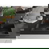 Mexen Tomas Chiuvetă de granit cu 2 compartimente 800 x 500 mm, Neagră/Auriu metalic, sifon Neagră - 6516802000-75-B