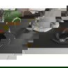 Mexen Kevin chiuvetă de granit 1-camere cu picurător 586 x 458 mm, negru/argintiu metalic, sifon auriu - 6517581005-73-G