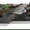 Mexen Kevin chiuvetă din granit cu 1 compartiment cu picurător 586 x 458 mm, Neagră picățele, sifon Auriu - 6517581005-76-G