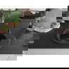 Chiuvetă granit Mexen Kevin cu 1 cuvă și scurgător 586 x 458 mm, negru/argintiu metalic, sifon negru - 6517581005-73-B