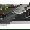 Mexen Carlos chiuvetă de granit cu 1,5 compartimente 582 x 475 mm, negru/argintiu metalizat, sifon crom - 6518581500-73