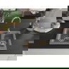 Mexen Carlos chiuvetă de granit cu 1,5 compartiment 582 x 475 mm, gri, sifon Auriu - 6518581500-71-G