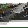 Mexen Carlos chiuvetă de granit cu 1,5 compartiment 582 x 475 mm, Neagră/Argintiu metalic, sifon Auriu - 6518581500-73-G