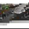 Mexen Carlos chiuvetă de granit cu 1,5 compartiment 582 x 475 mm, Neagră picățele, sifon Auriu - 6518581500-76-G
