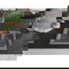 Mexen Carlos chiuvetă de granit cu 1,5 compartiment 582 x 475 mm, gri, sifon Neagră - 6518581500-71-B