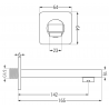 Mexen Cube pipă cadă de perete, Aurie - 79370-50