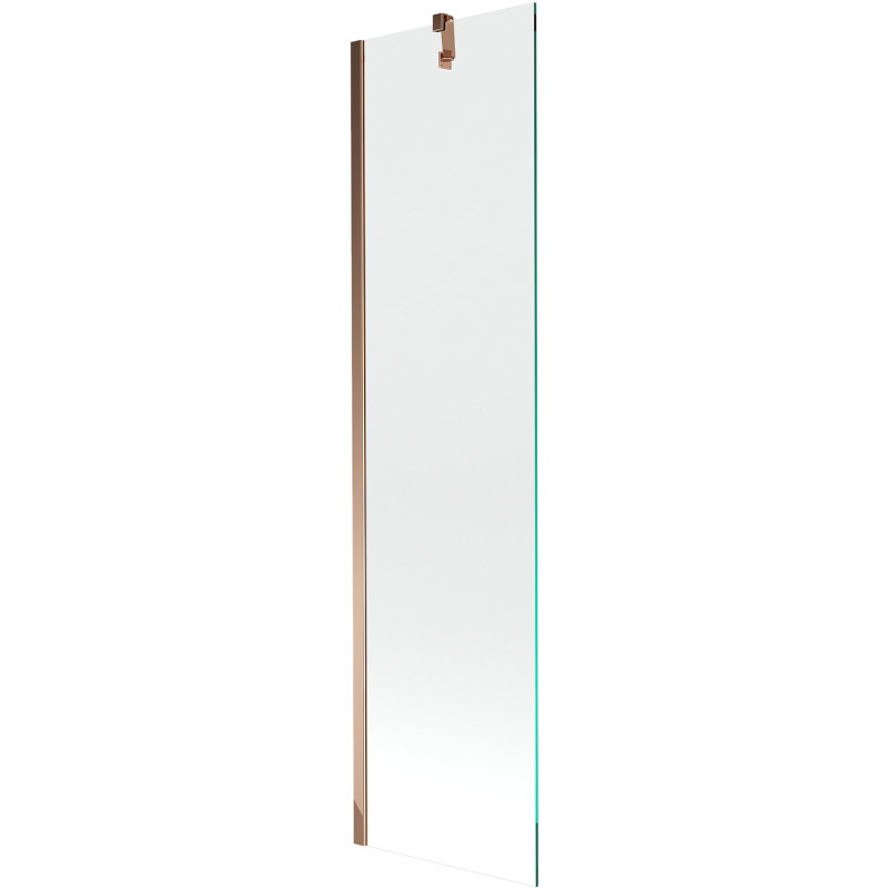 Mexen Next perete despărțitor pentru cadă cu un singur panou 50 x 150 cm, transparent, aur roz - 895-050-000-00-00-60