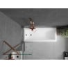 Mexen Next paravan cadă cu un panou 50 x 150 cm, transparent, aur roz - 895-050-000-00-00-60