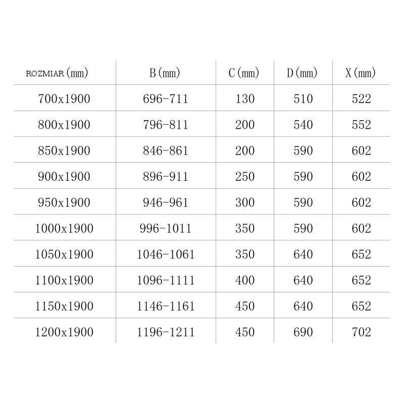Mexen Roma zuhanyajtó 110 cm, átlátszó, fekete - 854-110-000-70-00