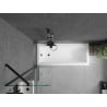 Paravan cadă Mexen Next 1-batant 50 x 150 cm, transparent, negru - 895-050-000-00-00-70