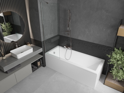 Mexen Next panou de cadă cu un singur panou 60 x 150 cm, transparent, crom - 895-060-000-00-00-01