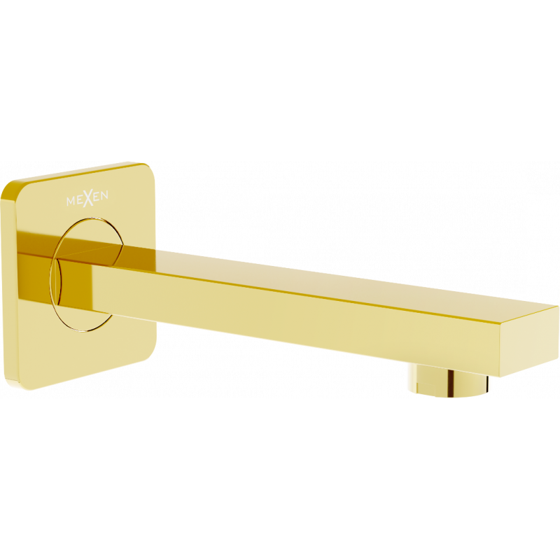 Mexen Cube pipă cadă de perete, Aurie - 79370-50