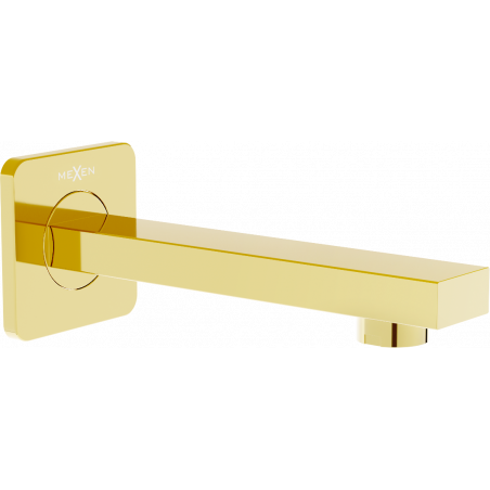 Mexen Cube falra szerelhető fürdőkád csaptelep, arany - 79370-50