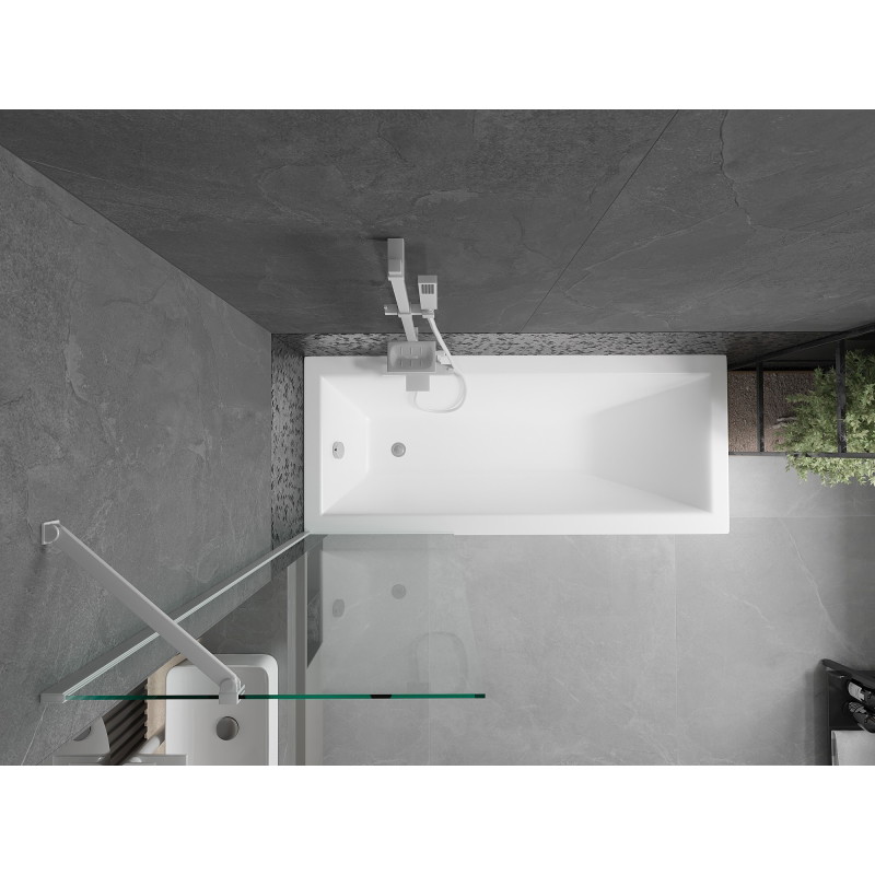 Mexen Next paravan cadă cu un singur panou 60 x 150 cm, transparent, alb - 895-060-000-00-00-20