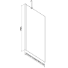 Mexen Next paravan cadă 1-aripă 80 x 150 cm, Transparent, Crom - 895-080-000-00-00-01