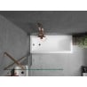Mexen Next paravan de baie cu un singur panou 80 x 150 cm, transparent, aur roz - 895-080-000-00-00-60
