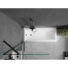 Mexen Next paravan pentru cadă, 1-canată, 80 x 150 cm, transparent, negru - 895-080-000-00-00-70