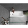 Mexen Next paravan de cadă cu un singur panou 90 x 150 cm, transparent, aur roz - 895-090-000-00-00-60