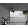 Mexen Next paravan cadă 1-aripă 90 x 150 cm, Transparent, Neagră - 895-090-000-00-00-70