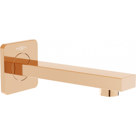 Mexen Cube pipă cadă de perete, Roz-auriu - 79370-60