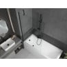 Mexen Next paravan cadă 1-canat 100 x 150 cm, transparent, negru - 895-100-000-00-00-70