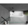 Mexen Next paravan de cadă 1-panou 100 x 150 cm, transparent, negru - 895-100-000-00-00-70