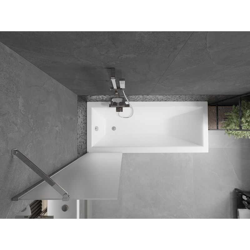 Mexen Next 1-szárnyú fürdőkád paraván 50 x 150 cm, zúzalékos üveg, króm - 895-050-000-00-30-01