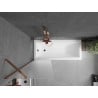Mexen Next paravan cadă cu 1 canat 60 x 150 cm, mat, aur roz - 895-060-000-00-30-60