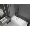 Mexen Next paravan de baie cu 1 panou 60 x 150 cm, înghețat, negru - 895-060-000-00-30-70