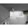 Mexen Next paravan cadă 1-aripă 70 x 150 cm, Înghețat, Albă - 895-070-000-00-30-20