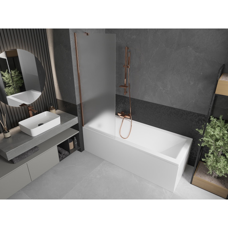 Mexen Next panou de cadă cu un singur panou 70 x 150 cm, mat, aur roz - 895-070-000-00-30-60