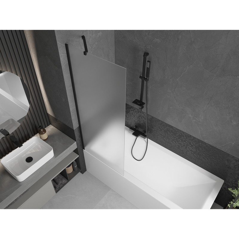 Mexen Next paravan de cadă cu 1 panou, 70 x 150 cm, mat, negru - 895-070-000-00-30-70